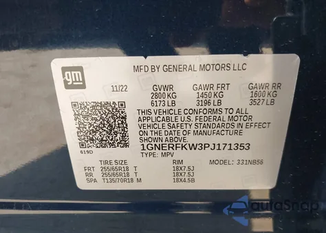 2023 Chevrolet Traverse Fwd Ls from USA, damaged, VIN 1GNERFKW3PJ171353